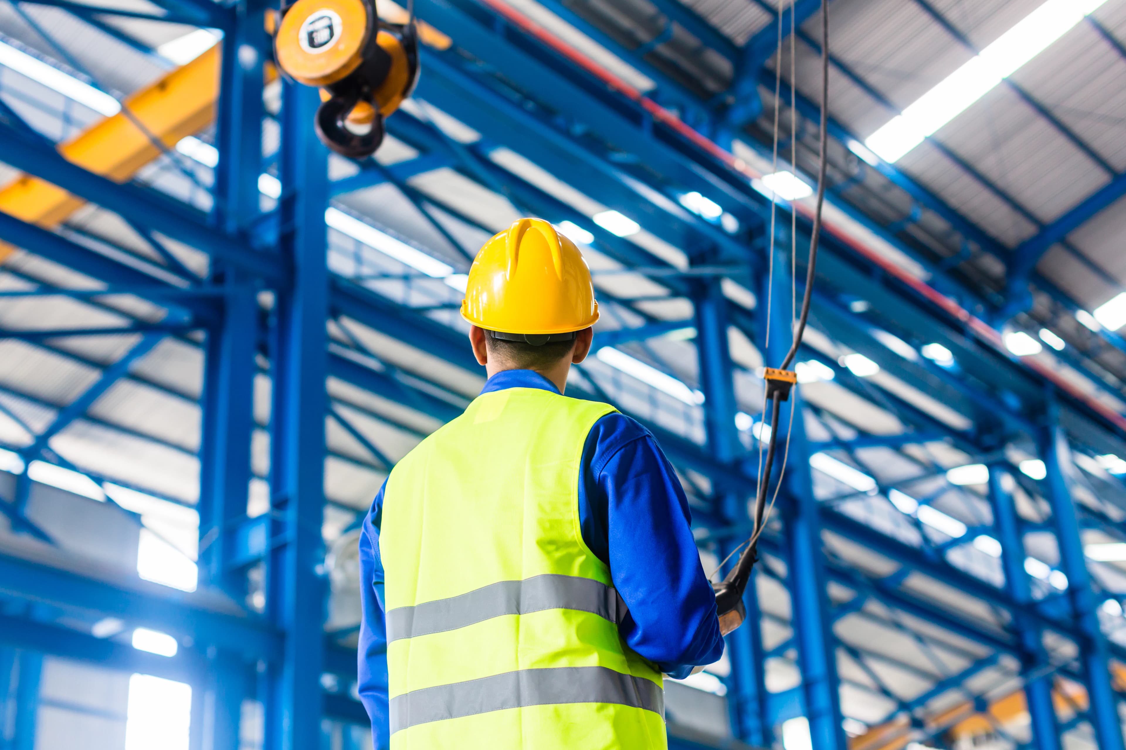 Man and crane